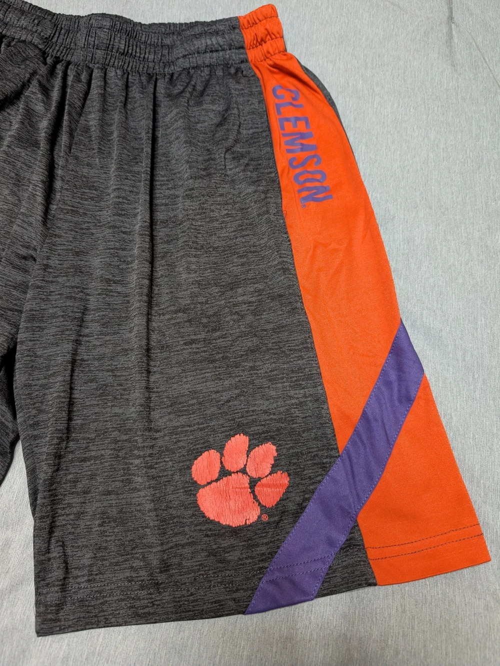 Colosseum Gray Shorts with Clemson Accents Youth Large